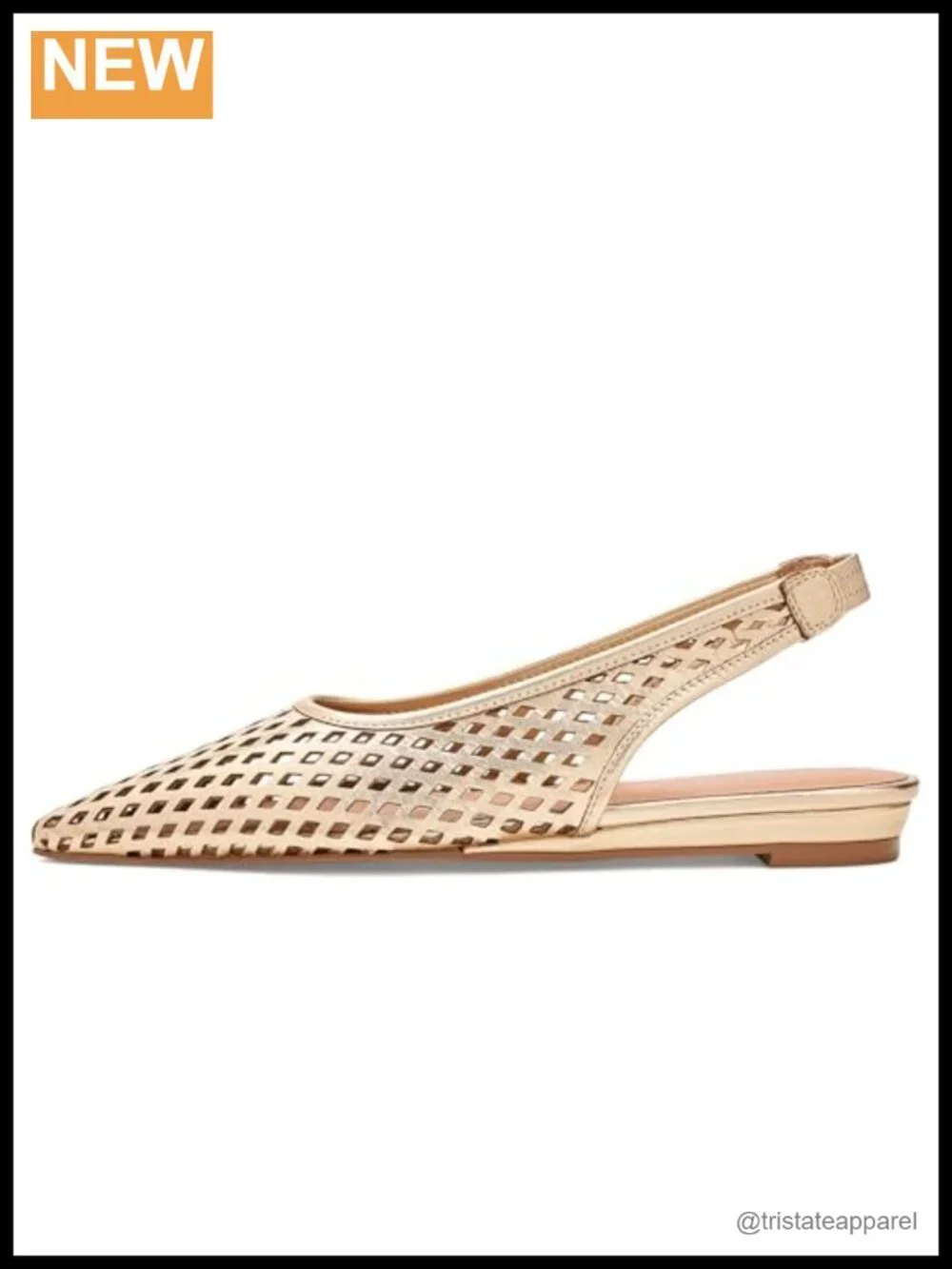 Perforated Leather Slingback Wedge Sandal for Dressy Occasions